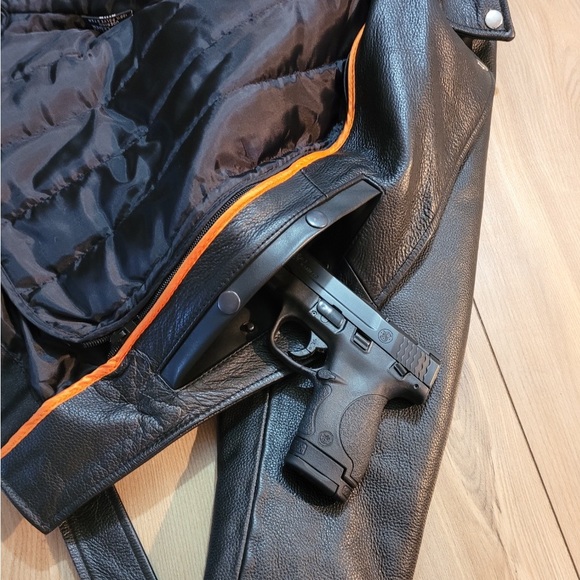 Genuine black leather motorcycle jacket 3XL - Picture 2 of 8